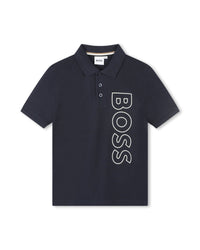 Polo à manches courtes à fermeture boutonnée - Bleu cargo