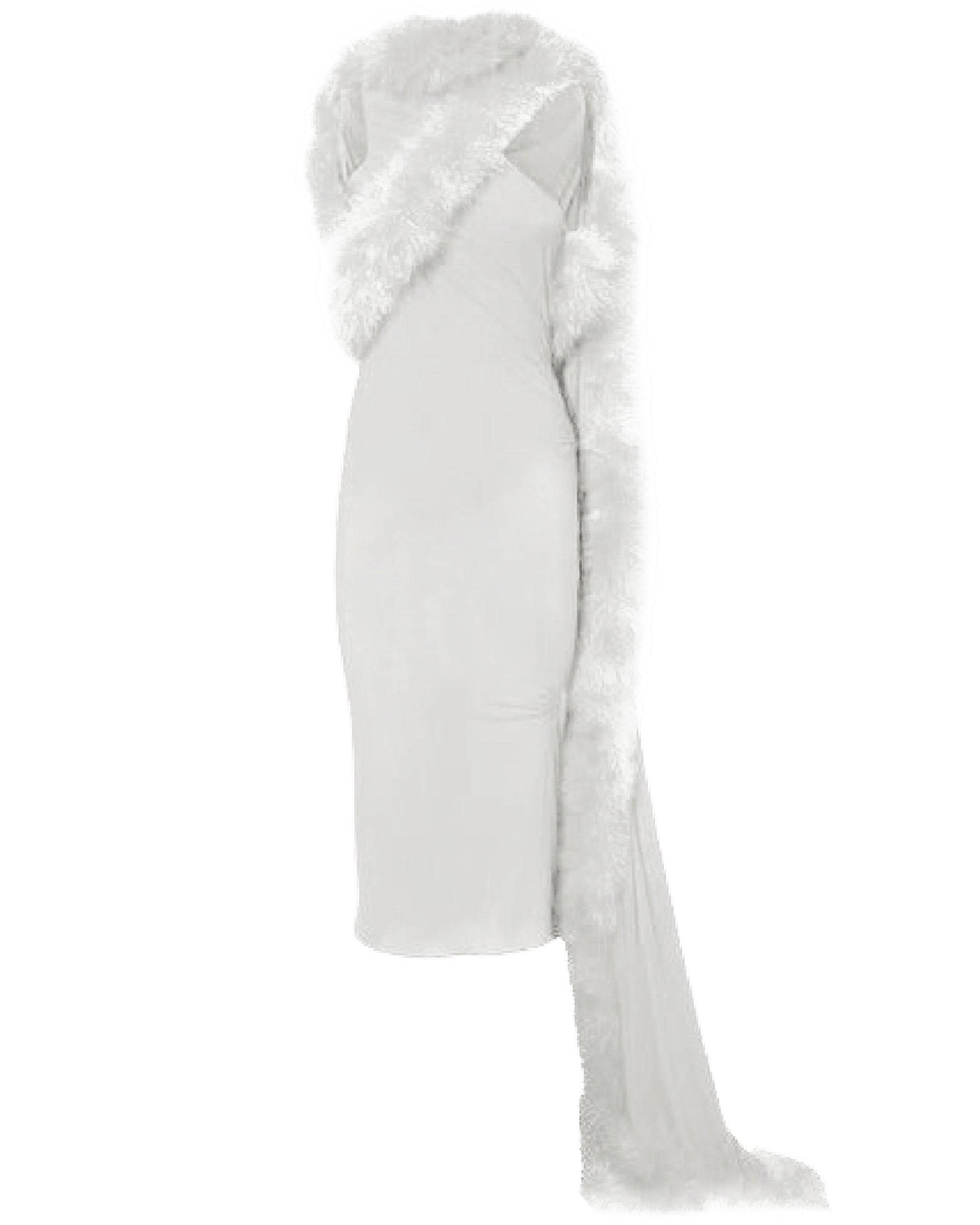 Robe longue en jersey transparent - Pearl Grey