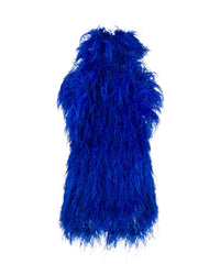 Robe courte en boa - Electric Blue