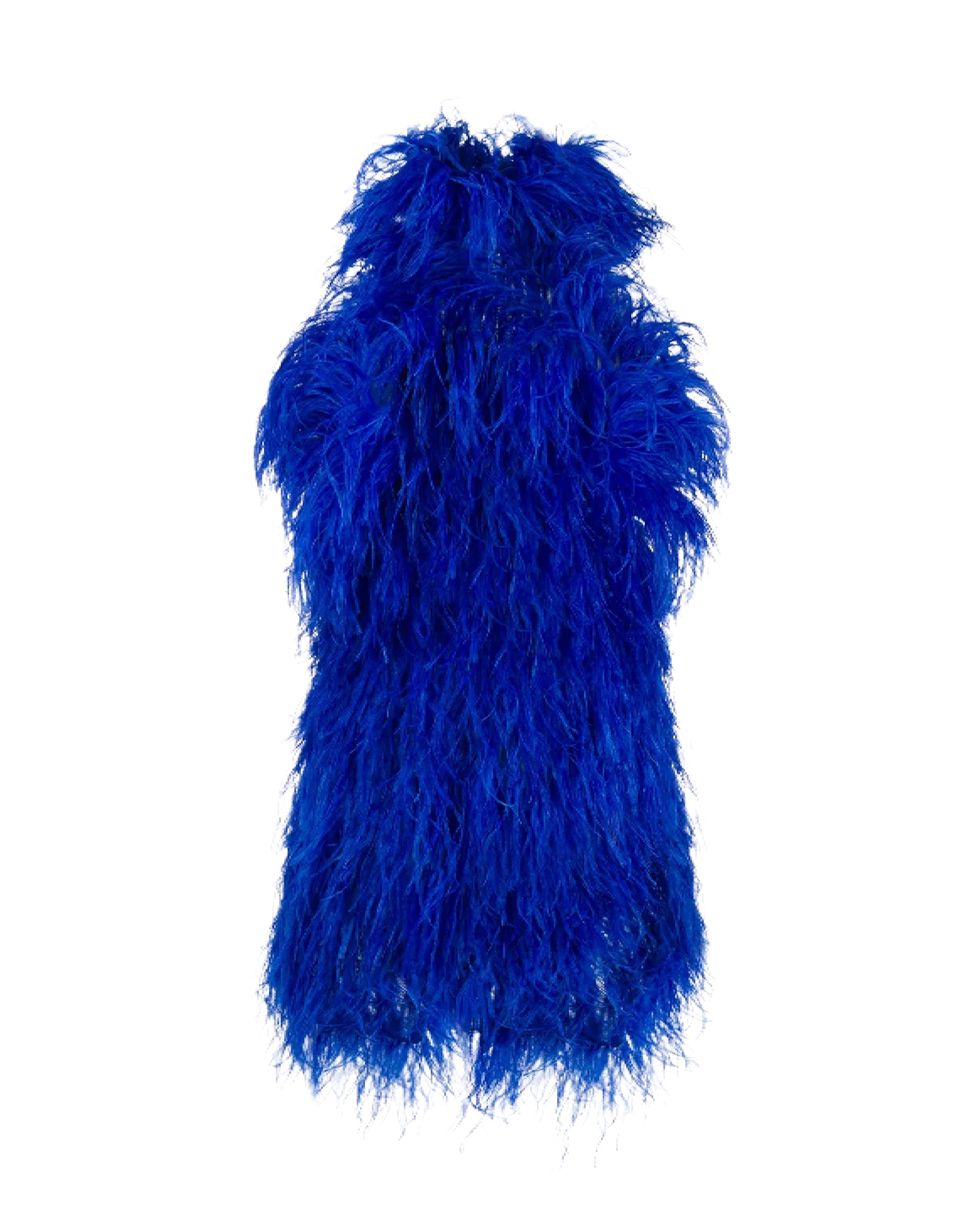 Robe courte en boa - Electric Blue