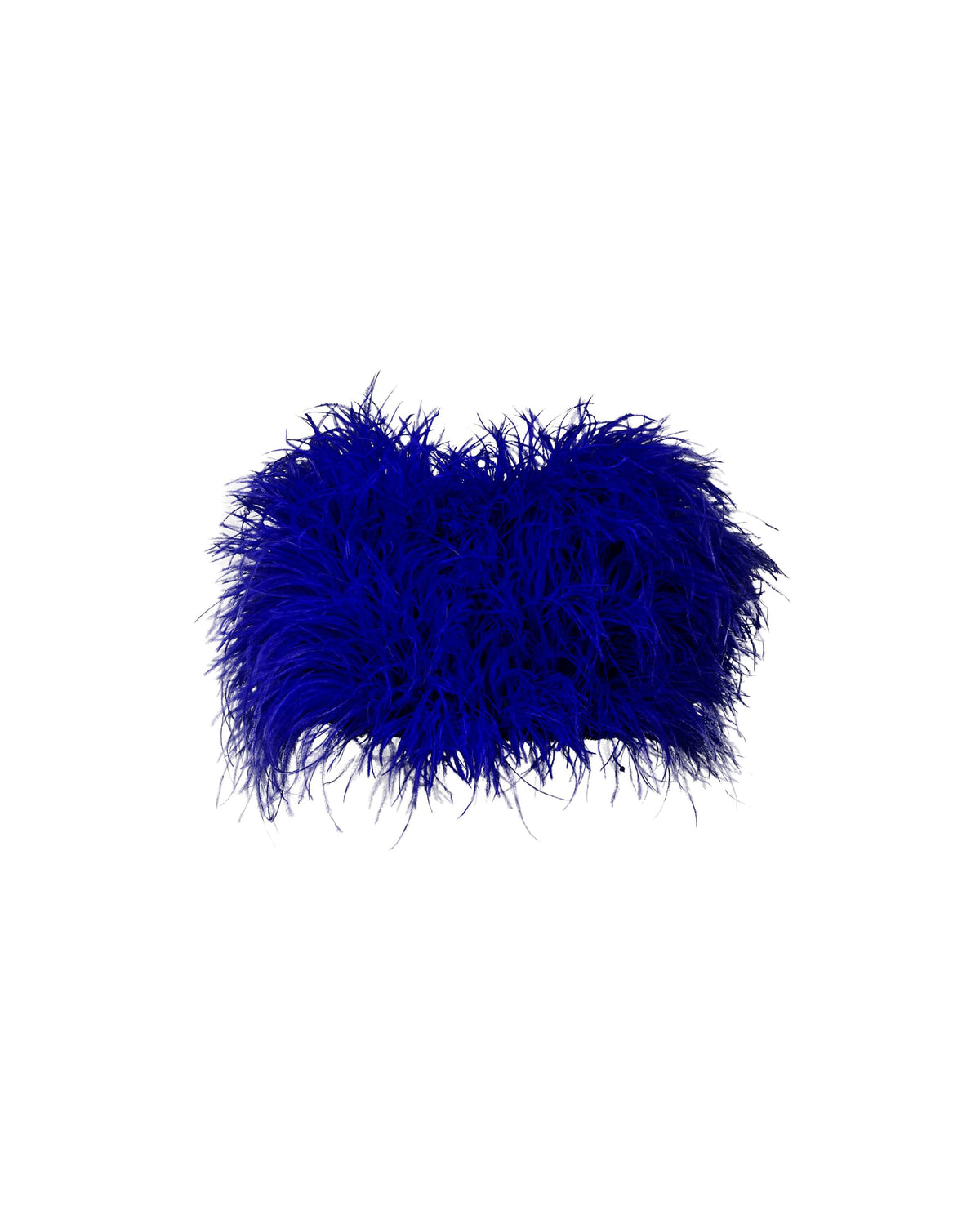 Top brodé de plumes - Electric Blue