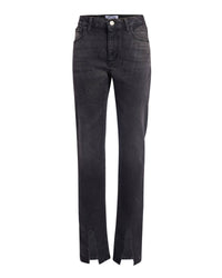 Pantalon skinny avec fentes en denim - Black