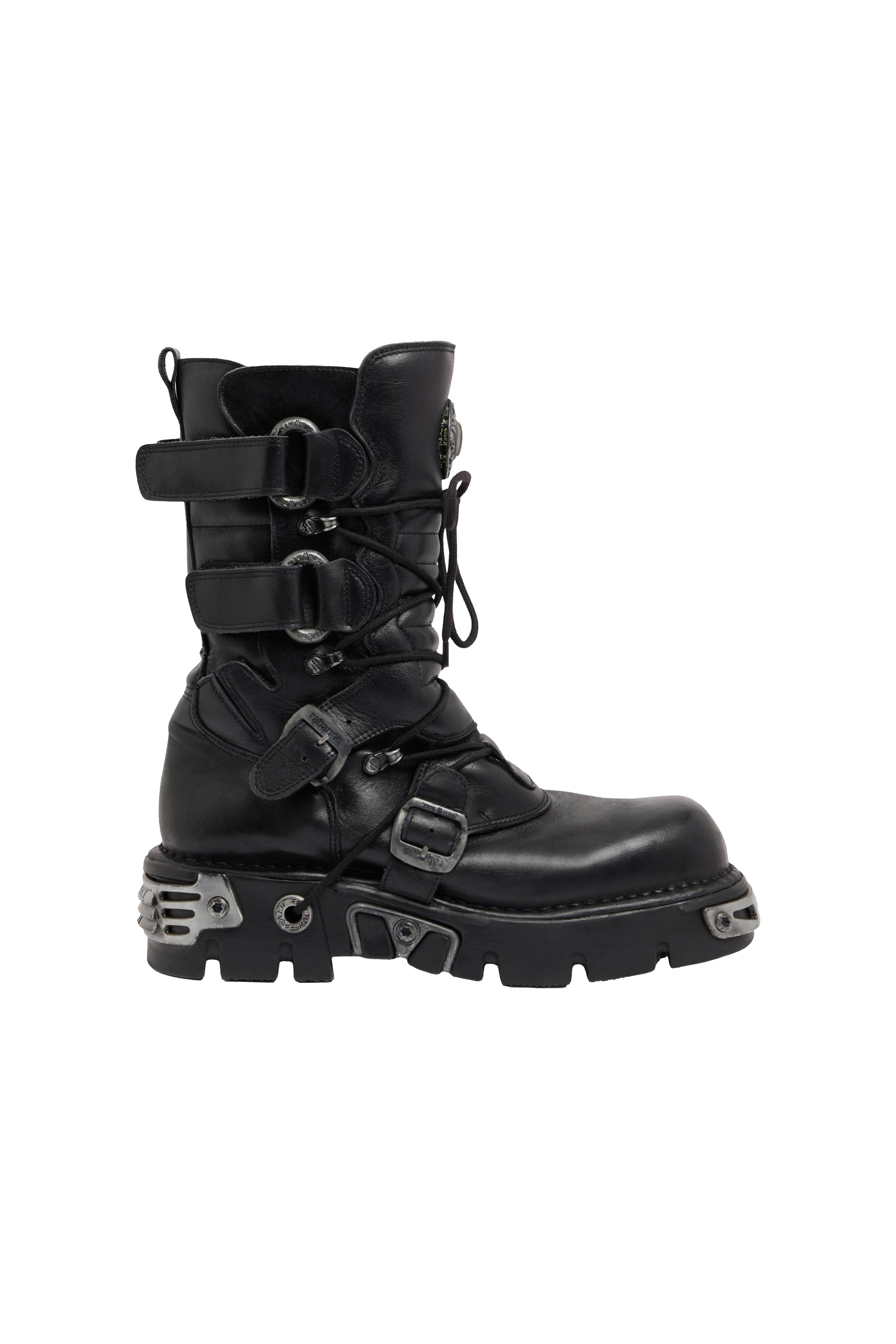 Rabanne x New Rock Leather Boots - Black