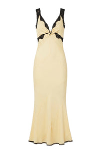 Robe longue avec détails en dentelle - Camomille