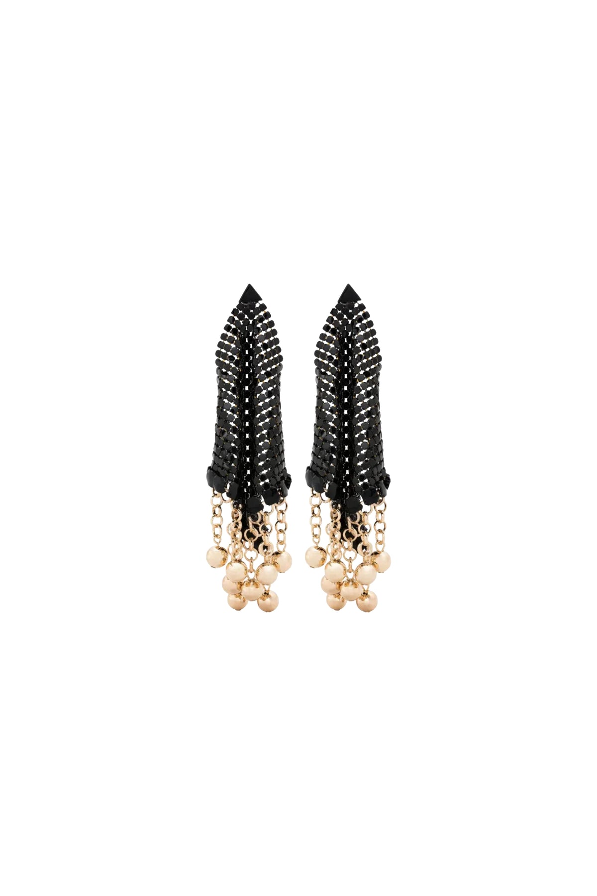 Boucles d’oreilles en cotte de maille - Black & Gold