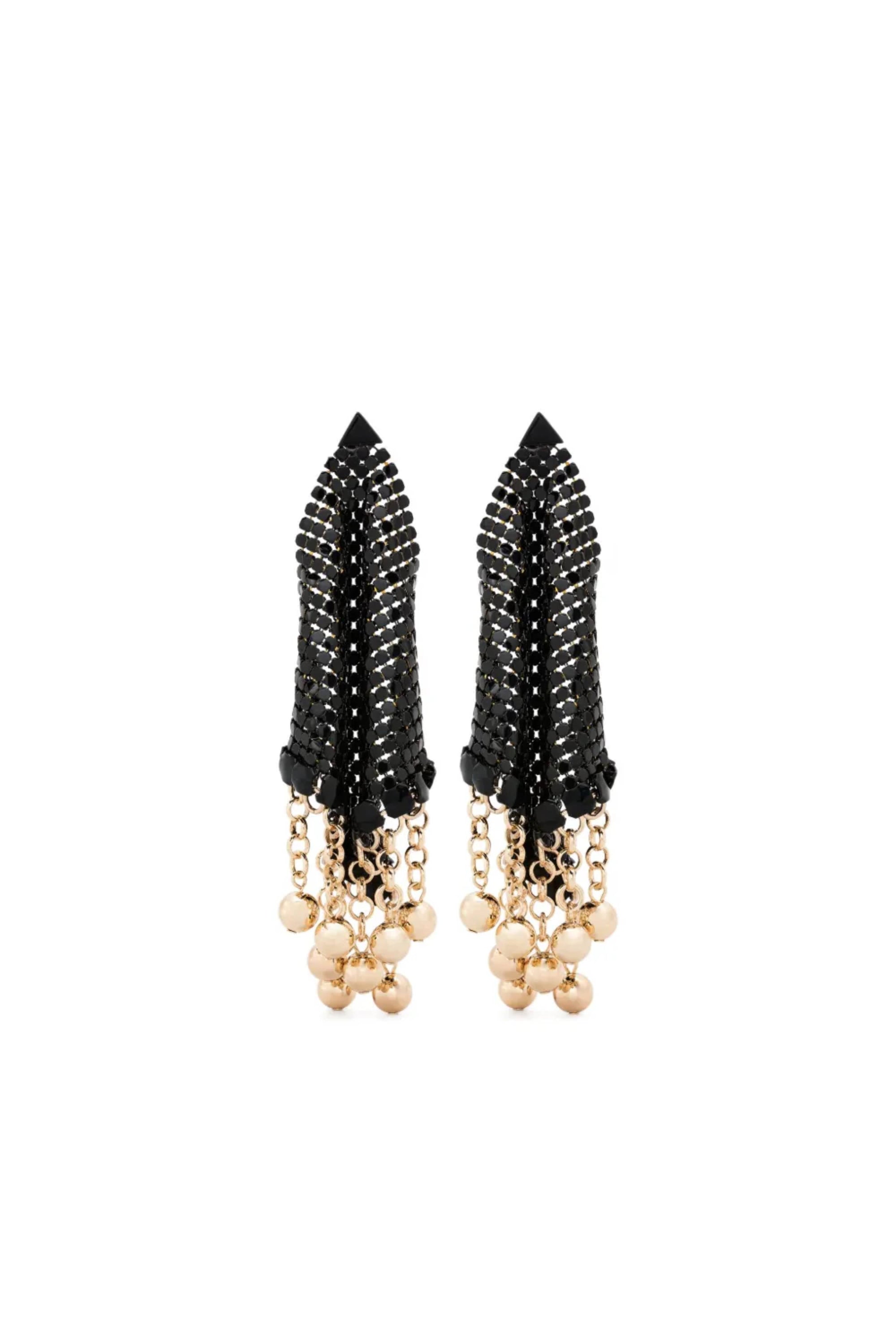 Boucles d’oreilles en cotte de maille - Black & Gold