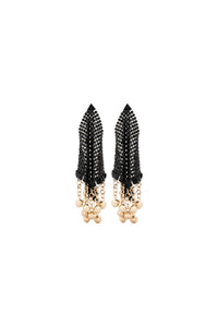 Chainmail earrings - Black & Gold