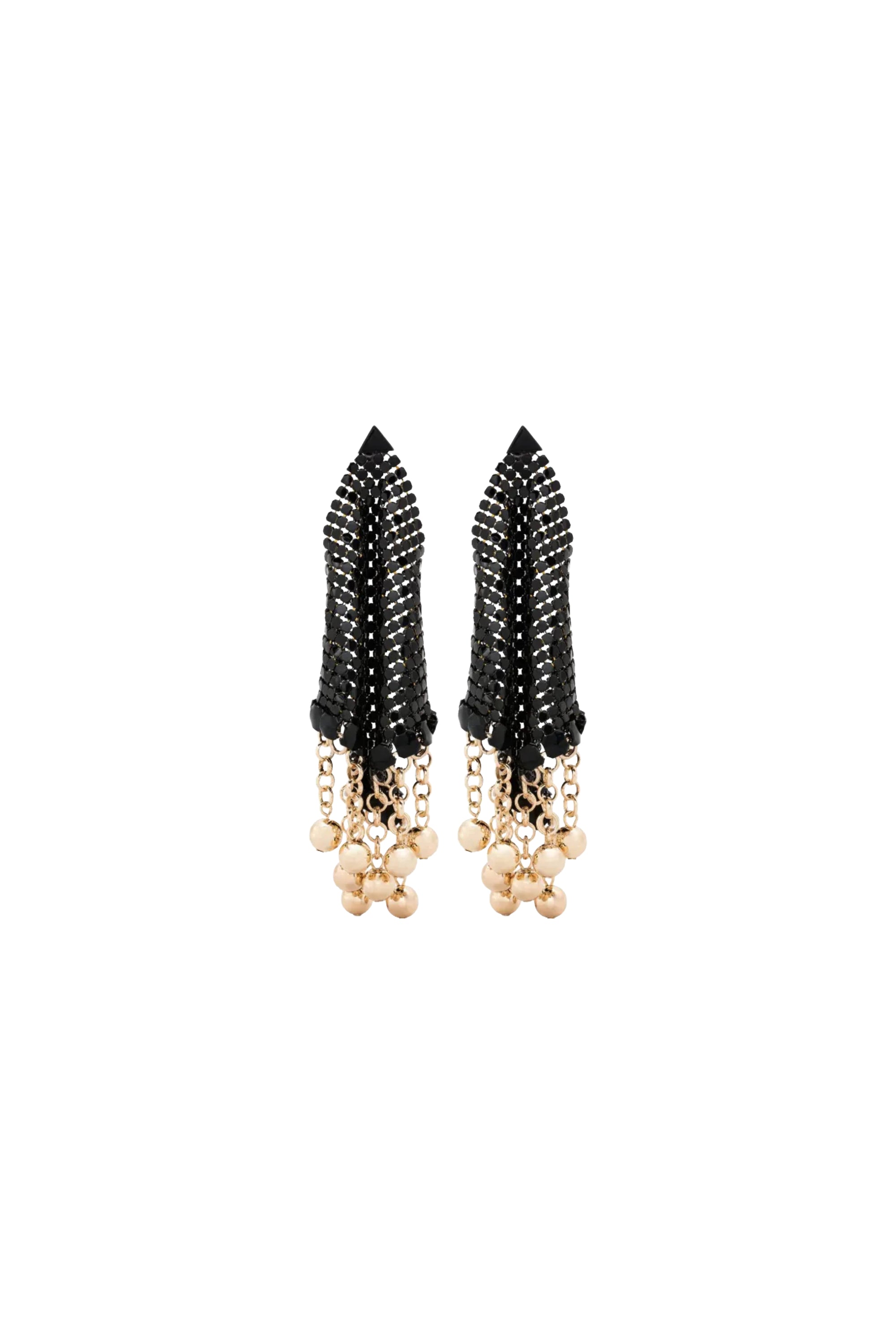 Chainmail earrings - Black & Gold