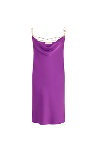 Chain mid-length dress - Violet