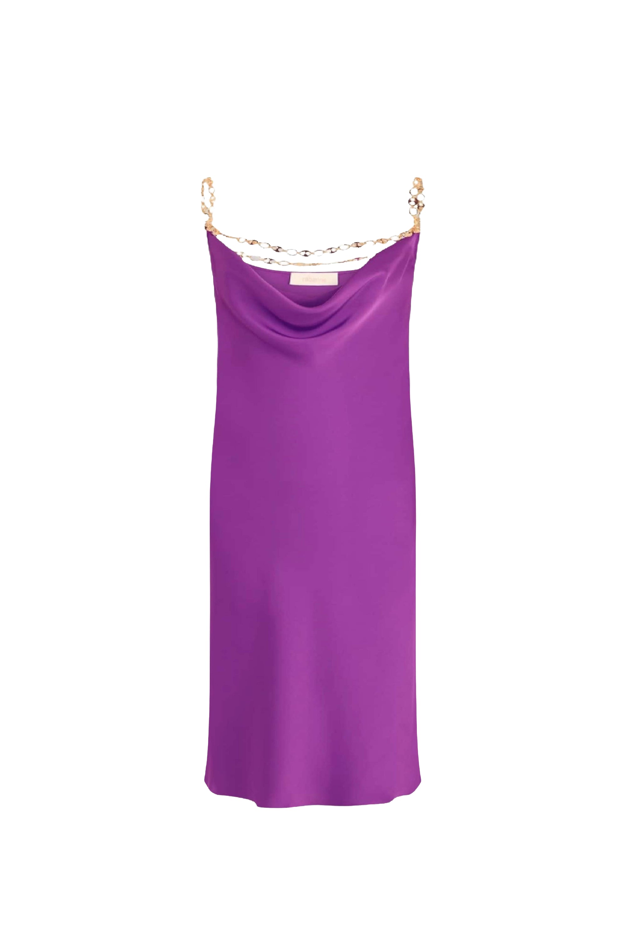 Chain mid-length dress - Violet