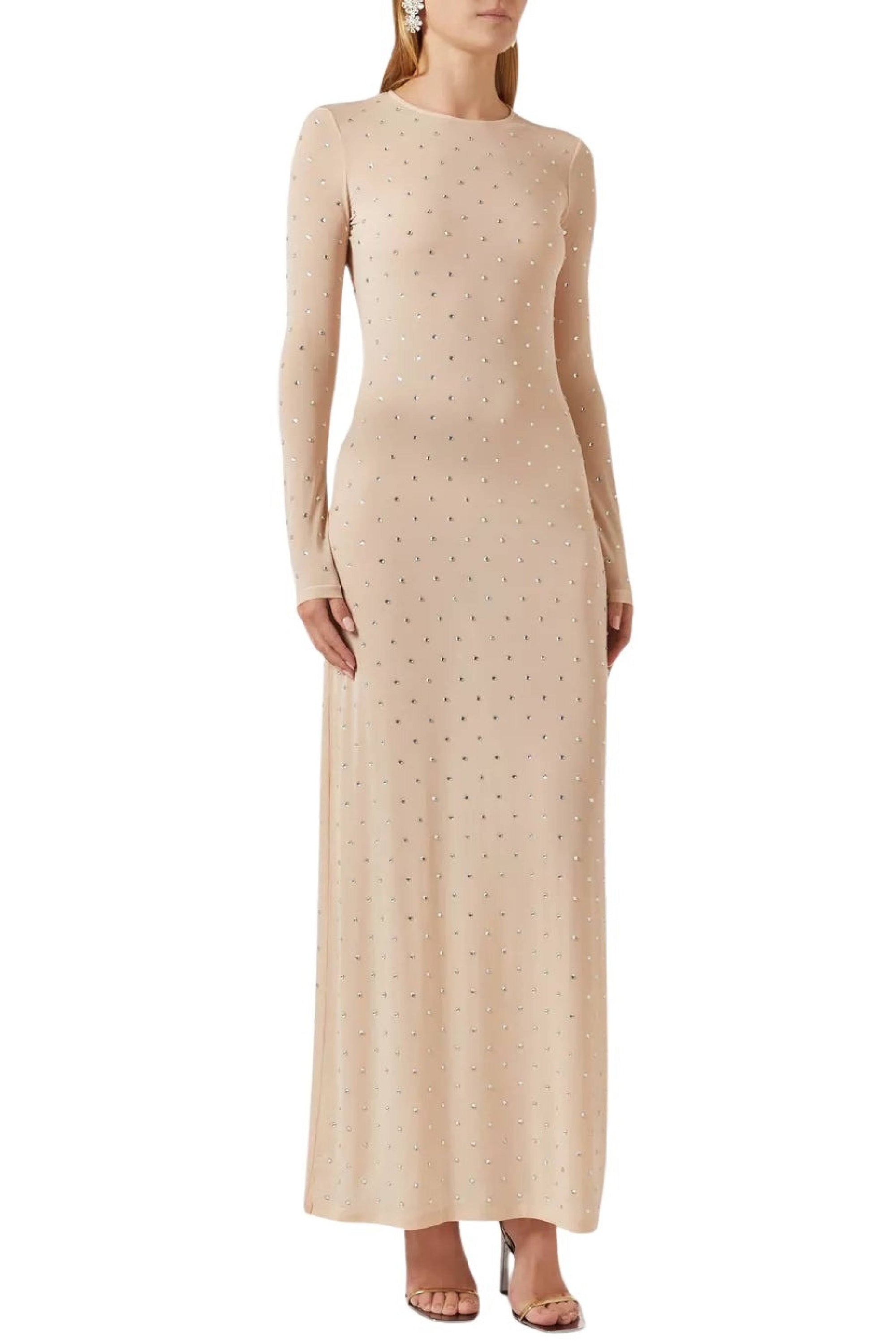Second-skin-effect maxi dress - Nude
