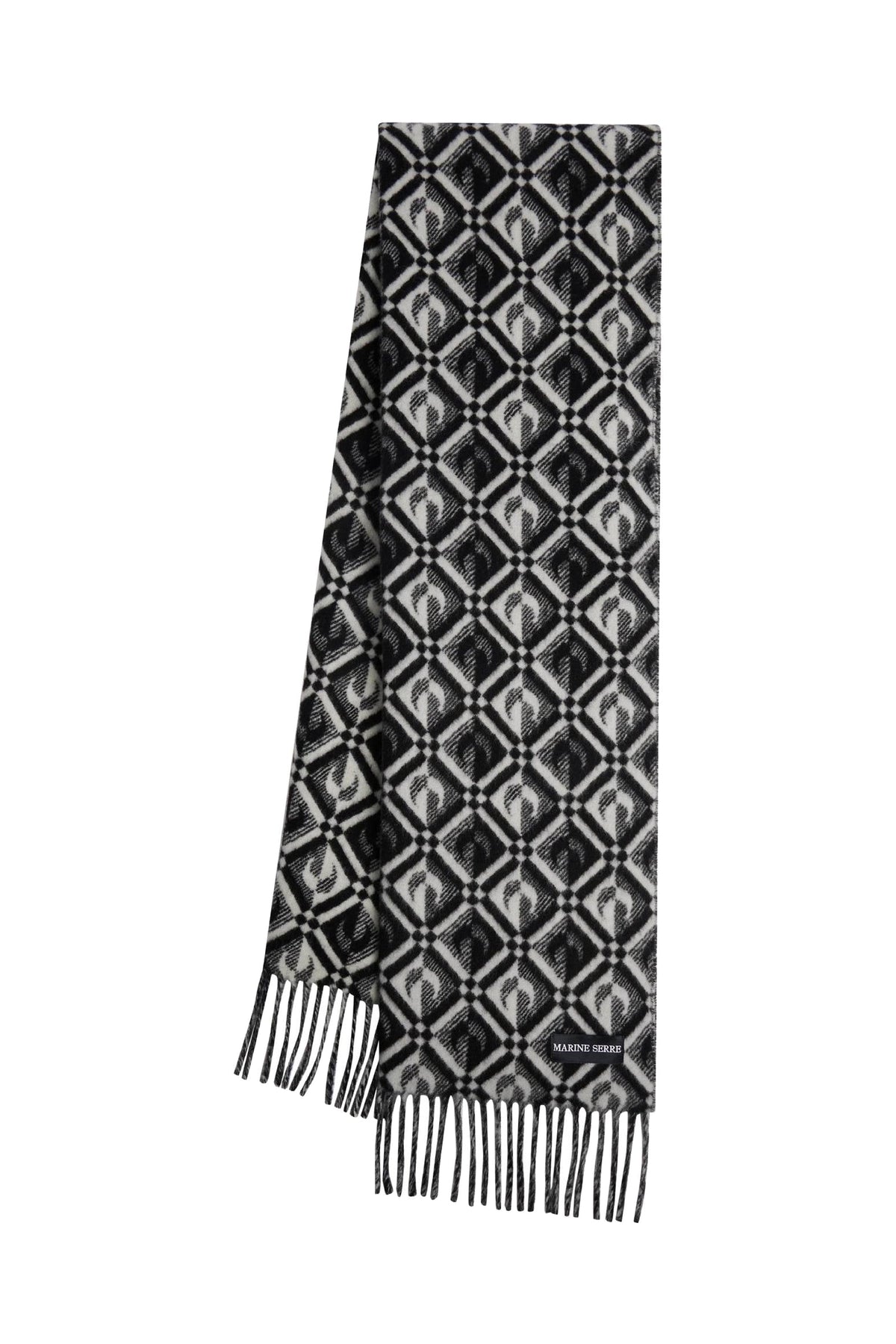 Écharpe en laine vierge unisex - Black