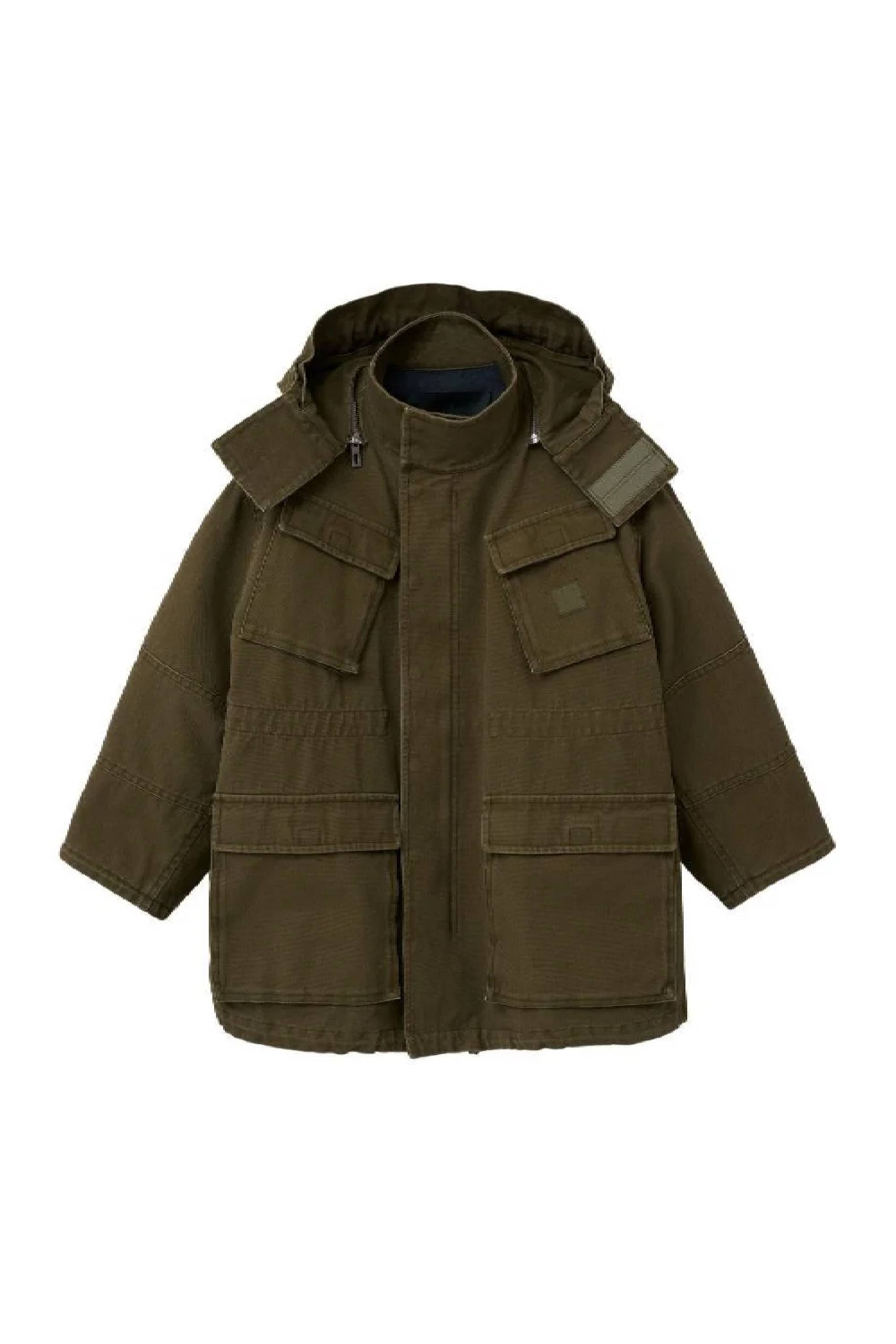 Veste cargo en toile oversize - Kelp