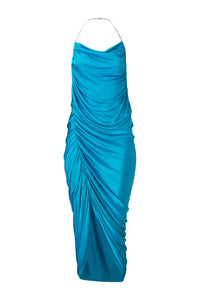 Robe fluide et drapée - Aqua