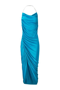 Robe fluide et drapée - Aqua