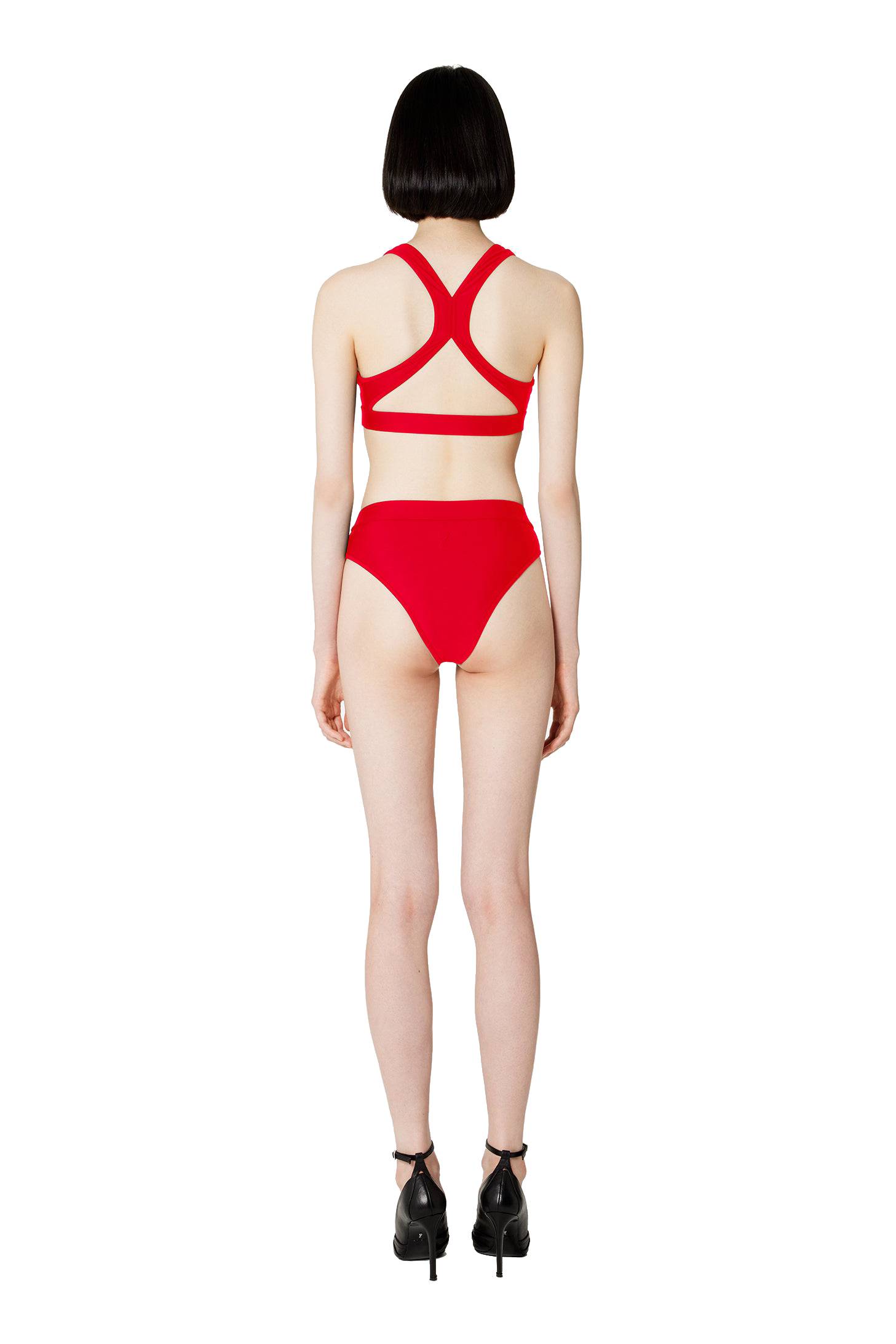 Maillot deux pièces à dos croisé - Scarlet Red
