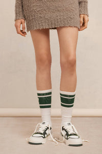 Ami Arcade Low Leather Sneakers - White & Off White