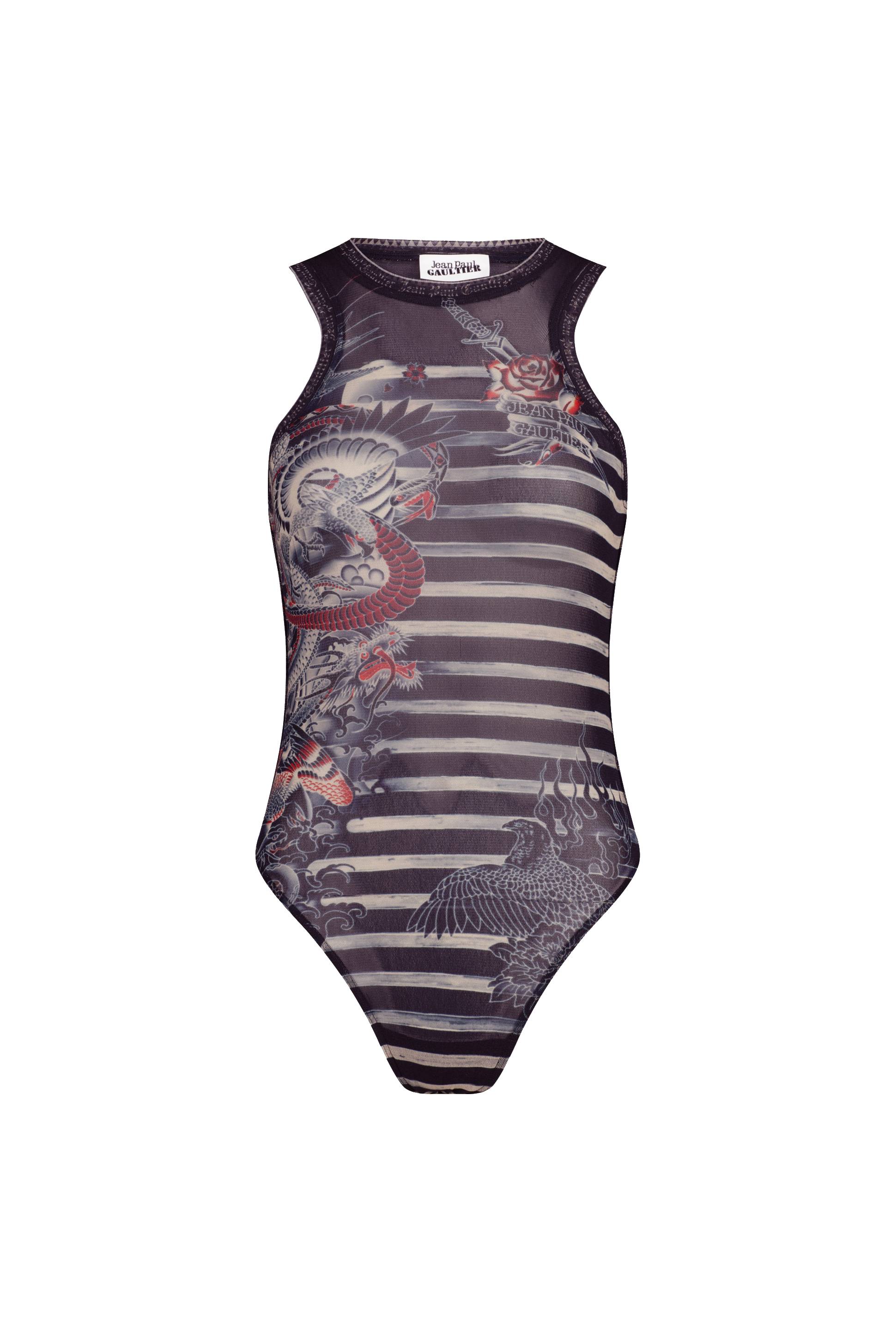 Body Tattoo marinière - Navy & Blue & Aubergine