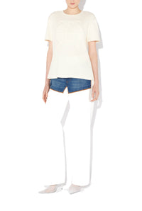 T-Shirt JPG en coton - Écru