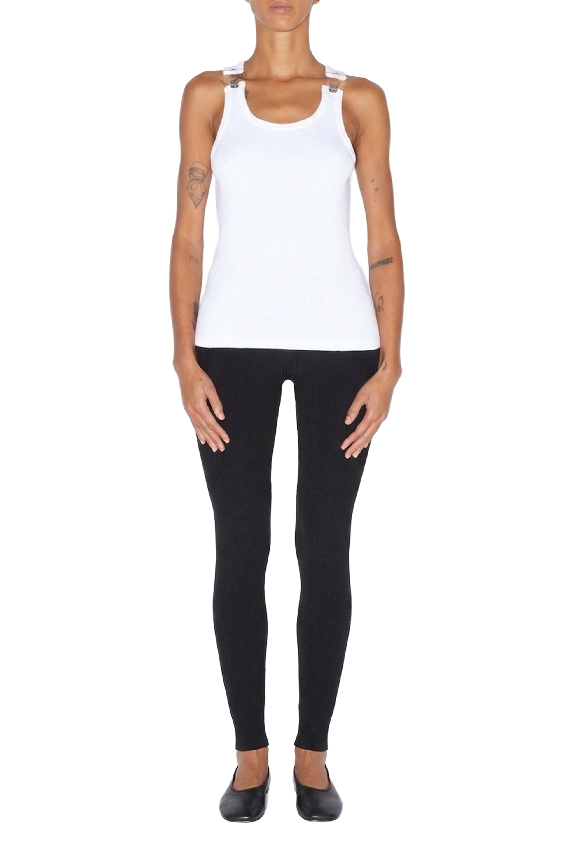 Unisex tank top with metal hook - White