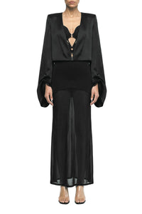 Pierced short jacket - Black