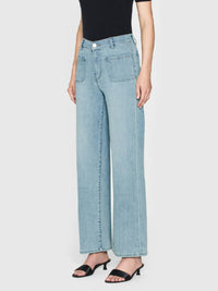 Bardot Pkt Slim Palazzo Trousers in denim - Wilson Clean