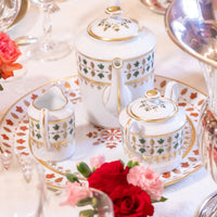 Crémier pour 12 Tasses Matignon en porcelaine - Vert