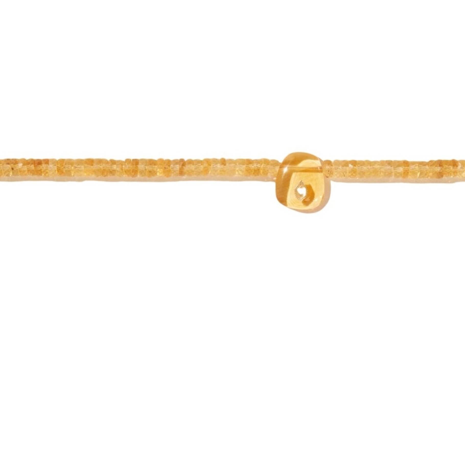 Collier Taylor N°2 en or jaune sertie de diamant - Citrine