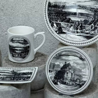 Set de 4 Assiettes mignardises Endroits Remarquables - Noir