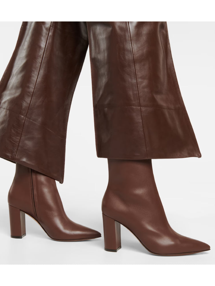 Bottines Piper 85 en cuir lisse - Brun