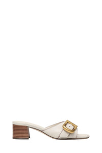 Leather buckle sandals 45 - White