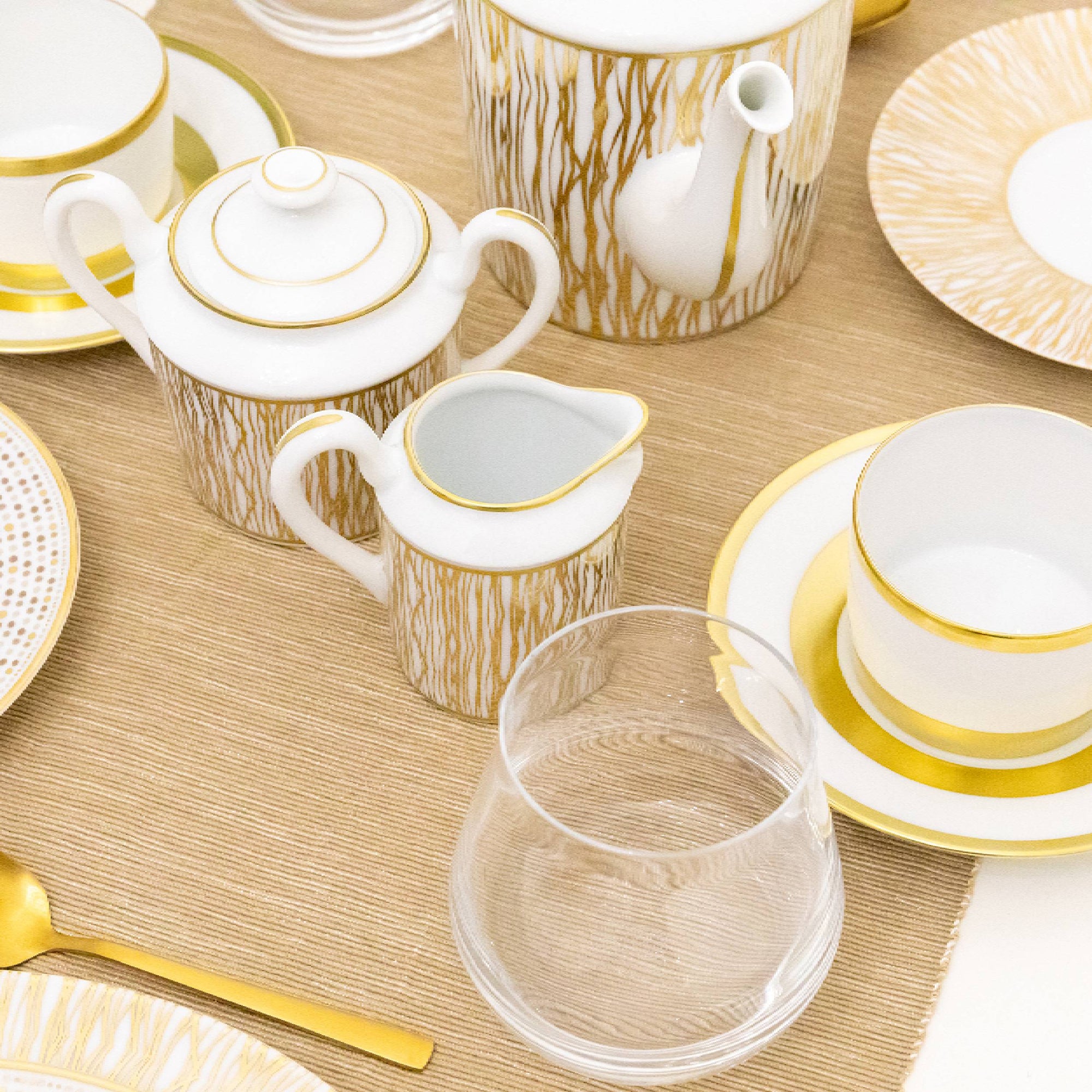 Sucrier Fil d'or en porcelaine - Or