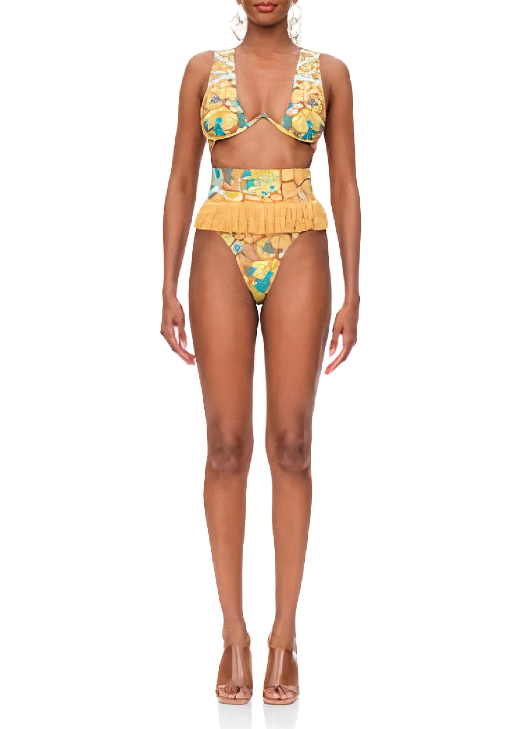 Lasa fringed bikini bottoms - Ilia Print