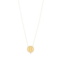 Collier One Médaillon N°8 serti d'un diamant - Or Jaune