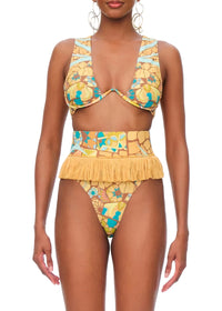 Lasa fringed bikini bottoms - Ilia Print