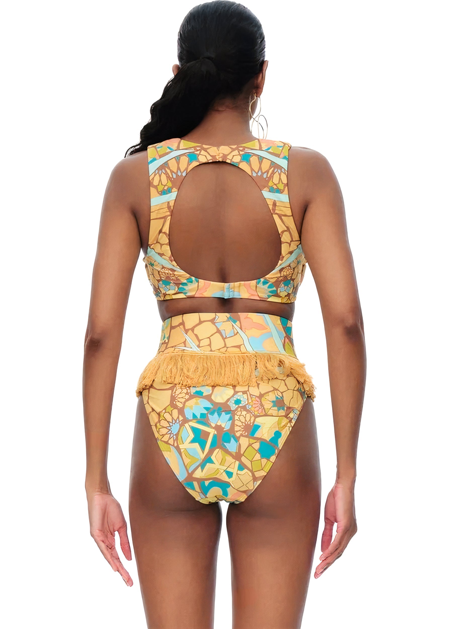 Lasa fringed bikini bottoms - Ilia Print