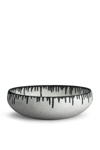 Grand bol rond Tokasu en porcelaine - Blanc & Indigo