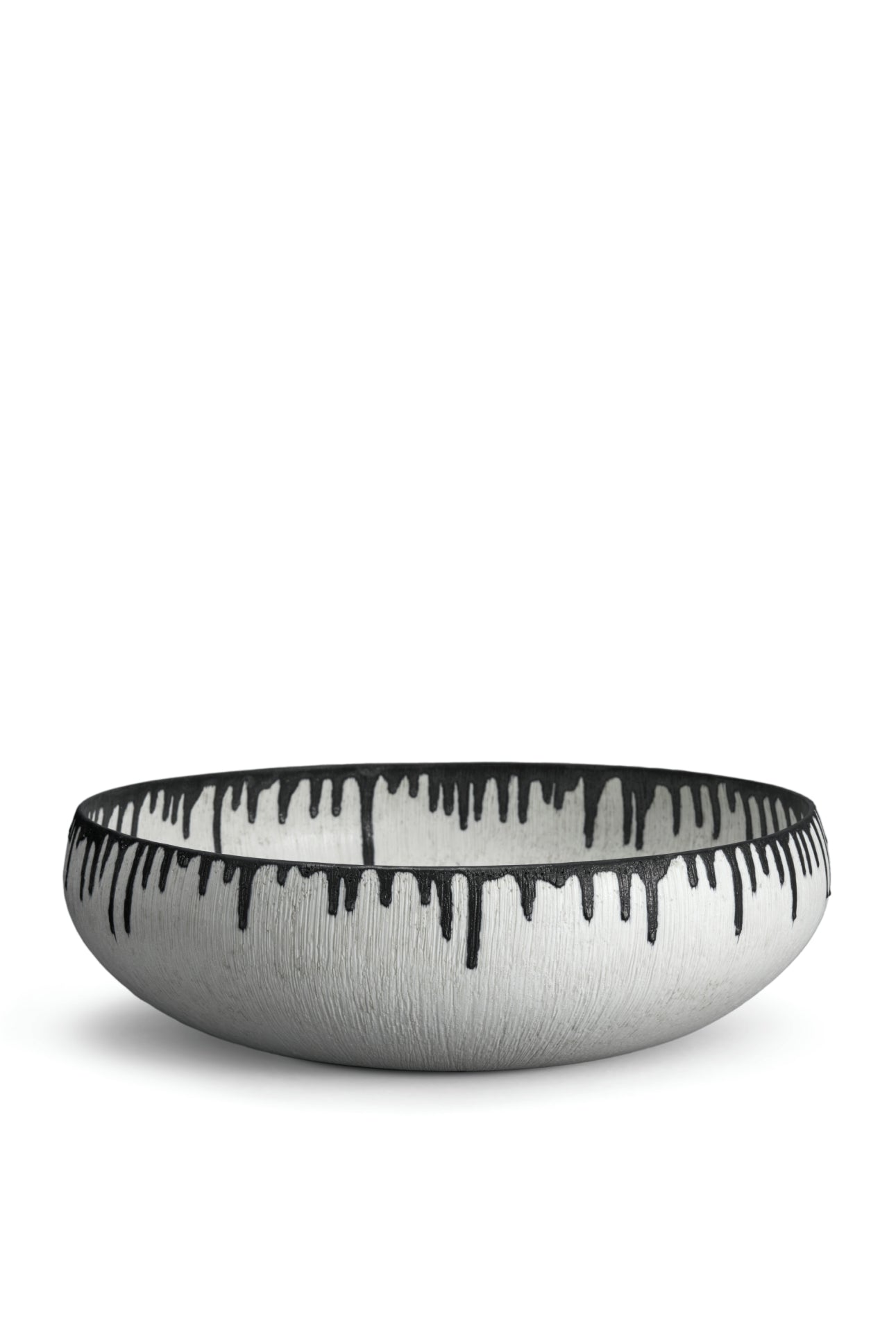 Grand bol rond Tokasu en porcelaine - Blanc & Indigo