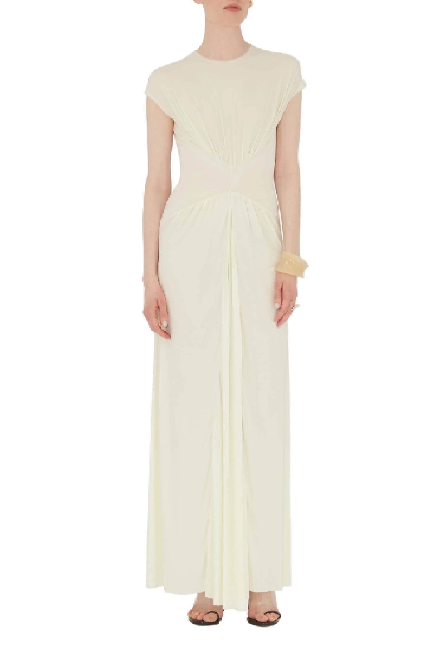 Robe Cascading à manches courtes - Lemon