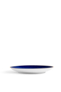 Coffret de 4 assiettes à dessert Lapis en porcelaine & or 24K - Bleu