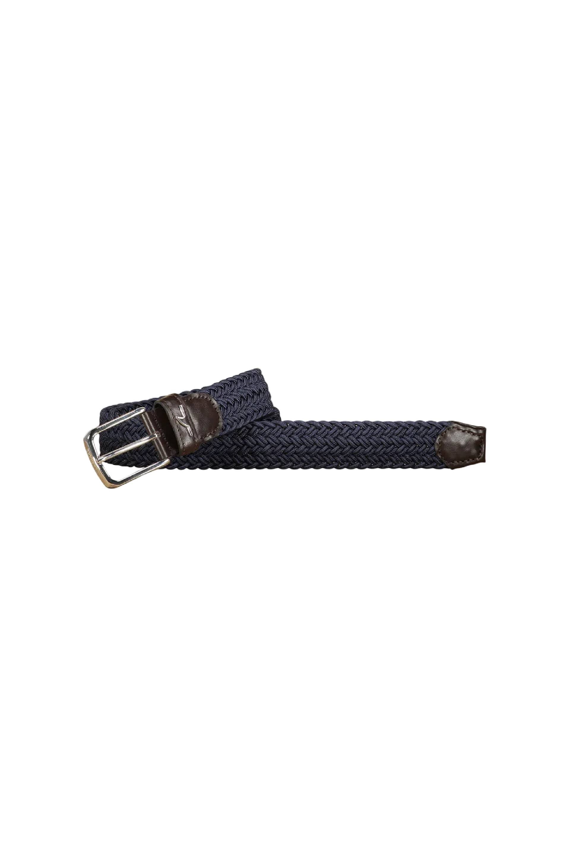 Ceinture tressée élastique - Bleu moyen