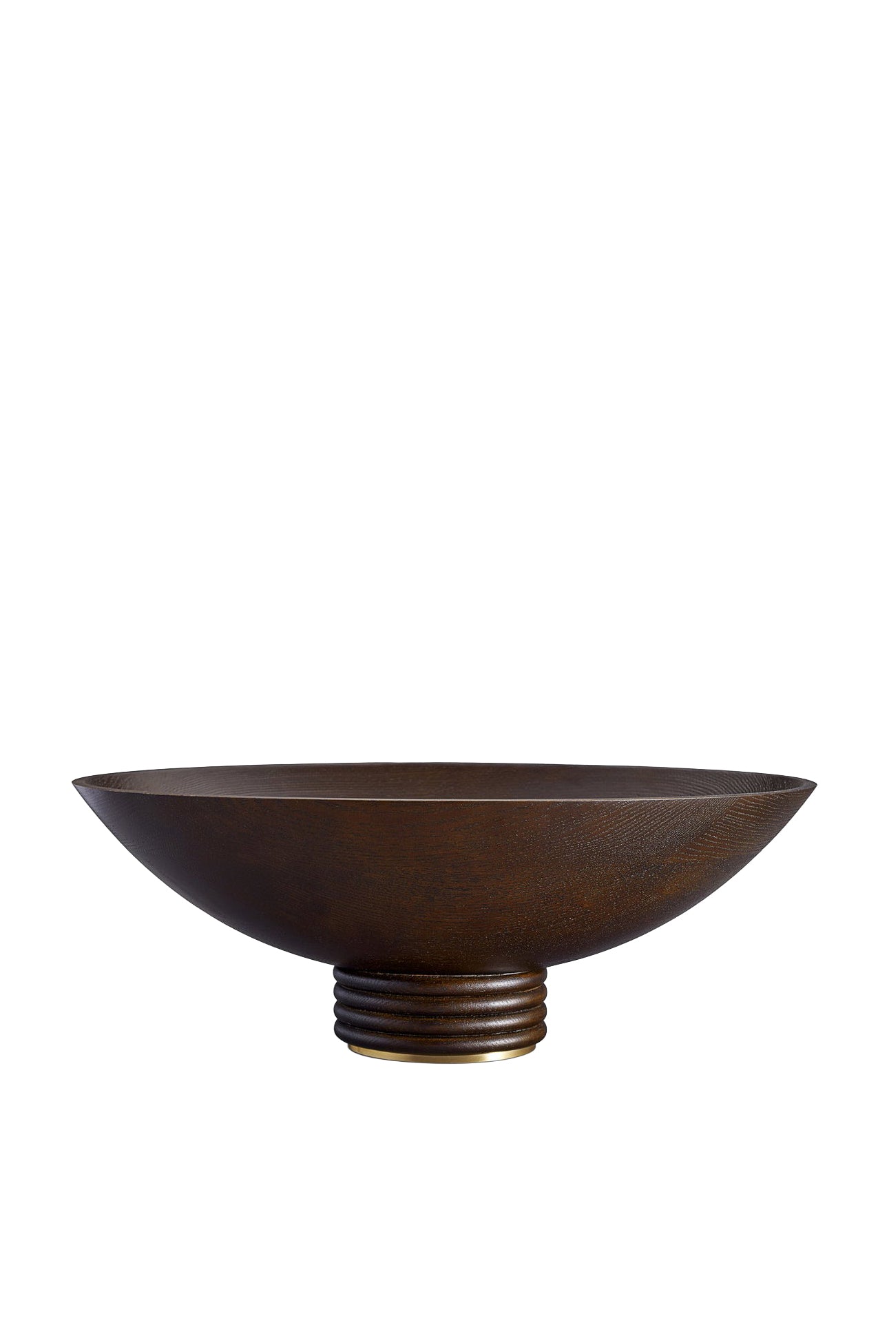 Coupe ovale Alhambra en bois - Marron & Or