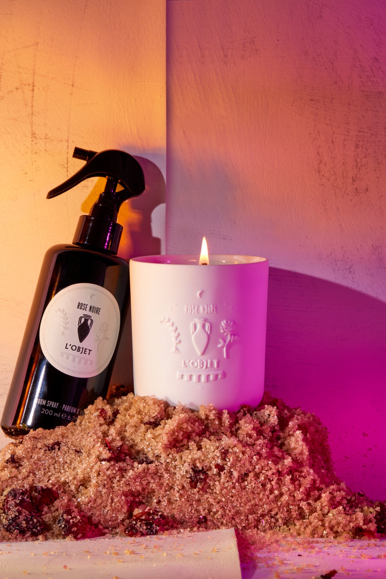 Bougie Apothecary en porcelaine - Rose Noire