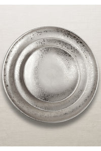 Assiette de présentation Alchimie en porcelaine - Platine