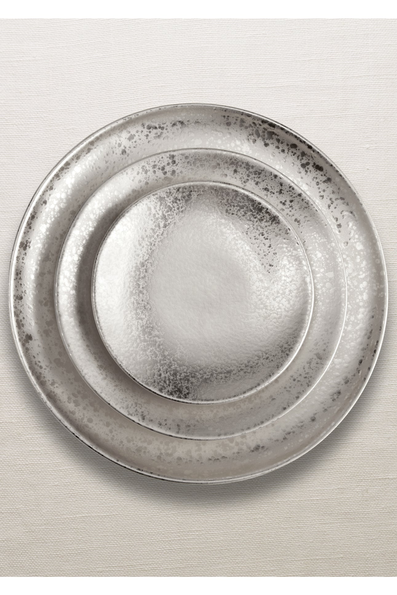 Assiette de présentation Alchimie en porcelaine - Platine