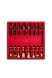 Jeu d'échecs Haas Brothers Jeux - Blanc, Noir, Rouge & Or