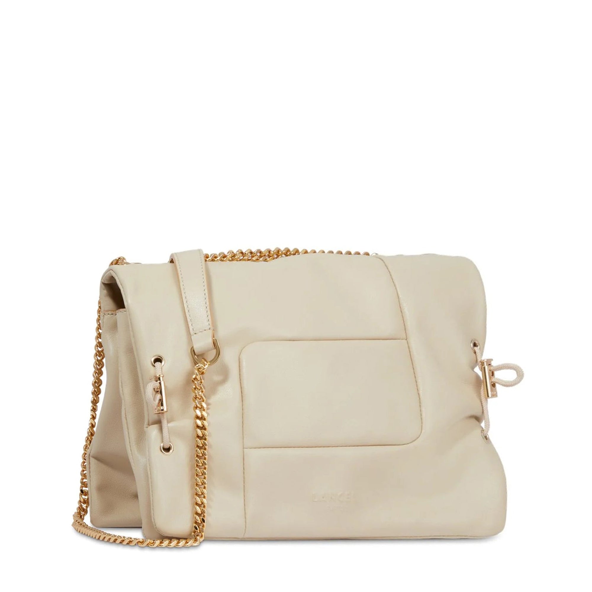 Billie flap bag in quilted leather - Dune
