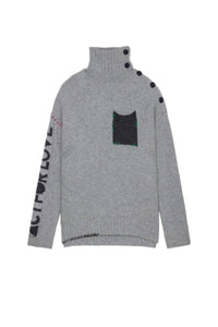 Pull Alma en cachemire - Gris Chine
