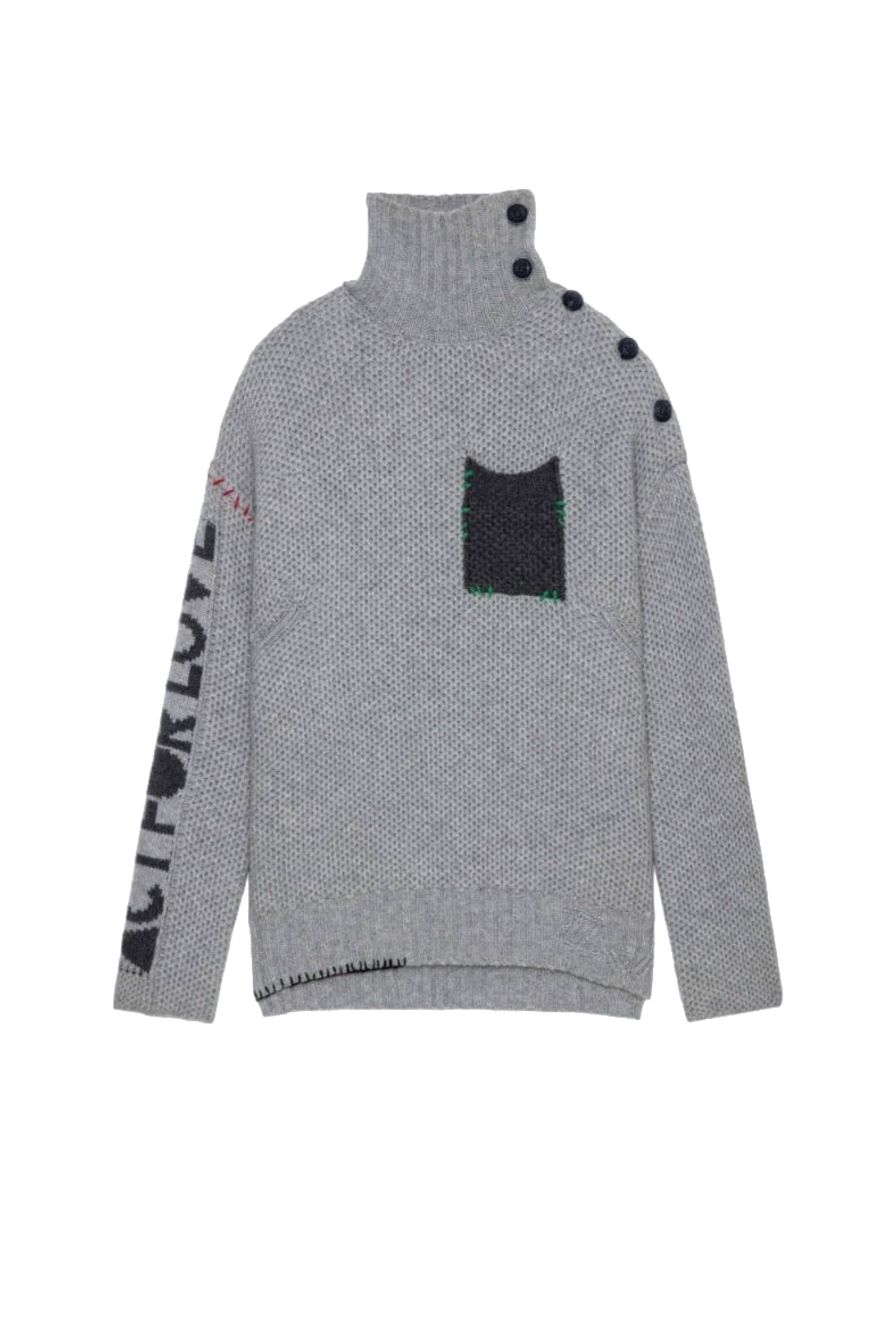Pull Alma en cachemire - Gris Chine