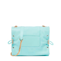 Sac à rabat Billie en cuir matelassé - Menthe